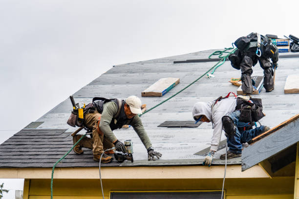 Professional Roofing technician working in Mountain Top, PA